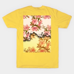 A touch of vintage, floral design T-Shirt